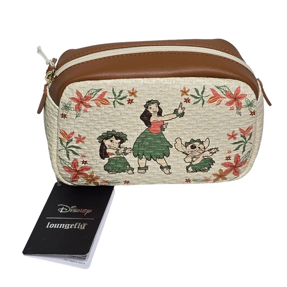 Loungefly Handbags - Loungefly Disney Lilo & Stitch Hula Cosmetic Makeup Bag NWT
